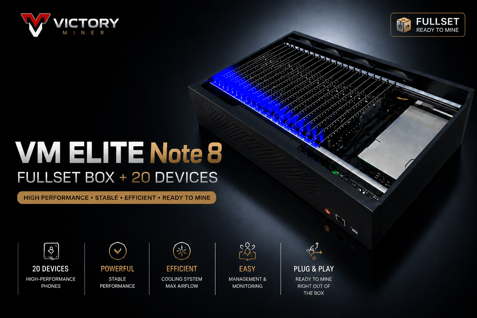 VM ELITE Note 8 FULLSET BOX + 20 DEVICES